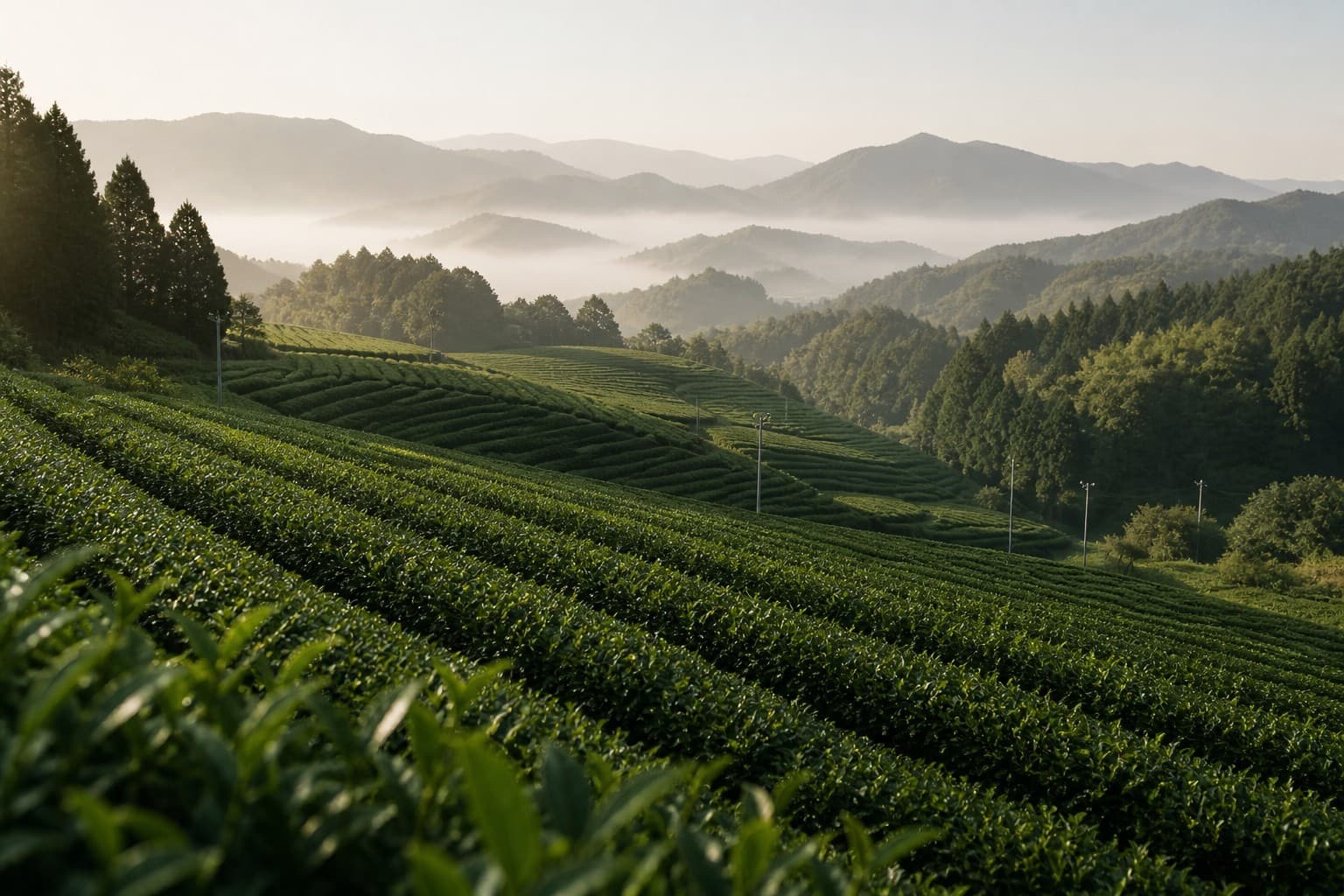 Japanese tea fields